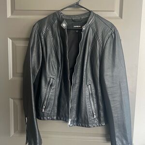 Express Black Leather Jacket for Women